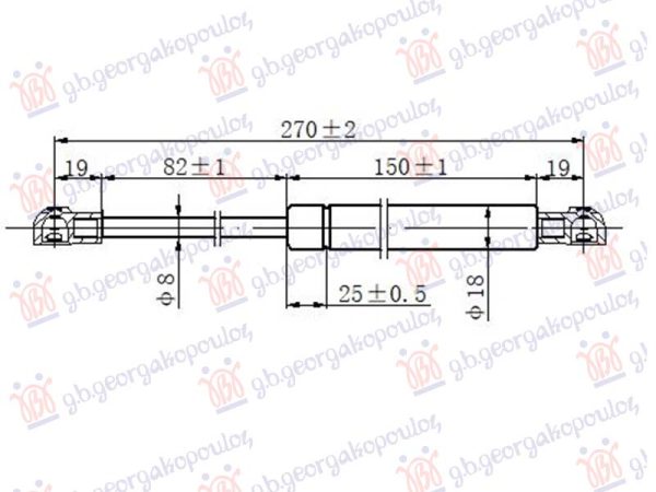 AMORTIZER GEPEK VRATA (270L-380N)