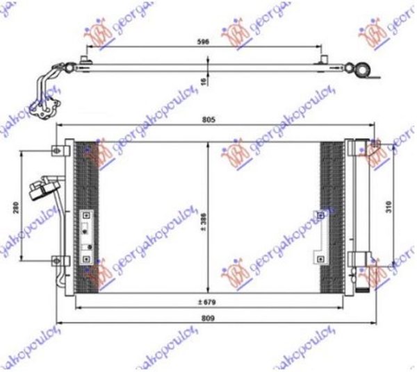 CONDENSER PETROL/DIESEL (690x390x16) (MARELLI)
