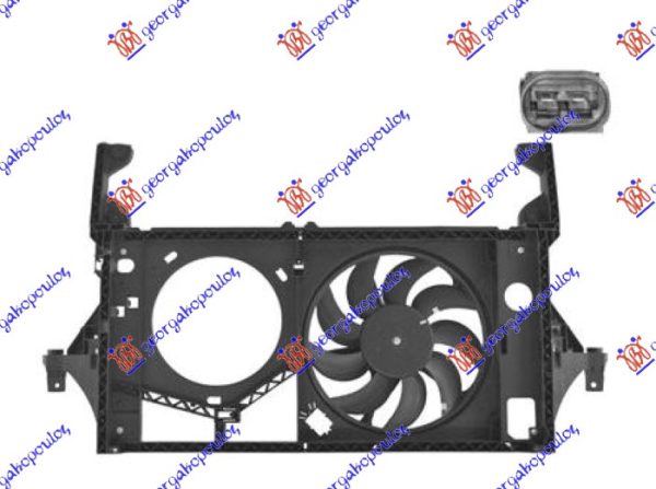 VENTILATOR KOMPLET (1.9/2.2/2.5/2.8-3.0 DIZEL) (-AC) (NISSENS)