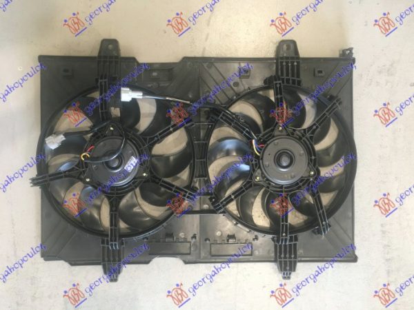 COOLING FAN (DOUBLE) PETROL-DIESEL 2007- (340/340mm) (4PIN+4PIN)