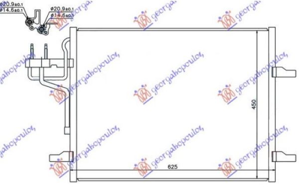 CONDENSER PETROL/DIESEL (585x470x16) (KOYO)