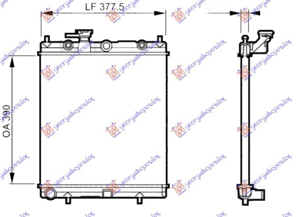 RADIATOR 1.0-1.3-1.4 PETROL (380x368) (VALEO)