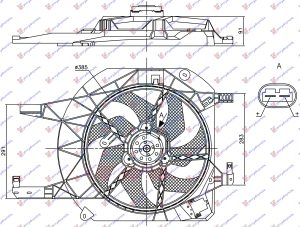 VENTILATOR KOMPLET (BENZIN/DIZEL) (+AC)