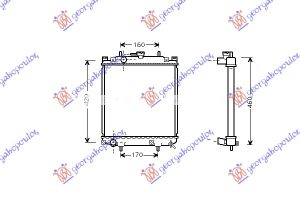 RADIATOR 1.0 PETROL MANUAL (375x325x16) (KOYO)