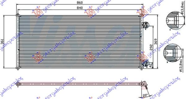 CONDENSER PETROL/DIESEL (805x360) (KOYO)
