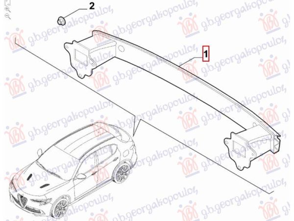 REAR BUMPER REINFORCEMENT (O)