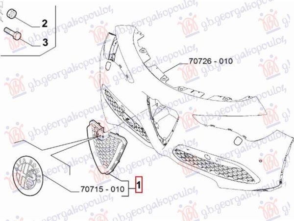 GRILLE BLACK (SILVER FRAME) (O)