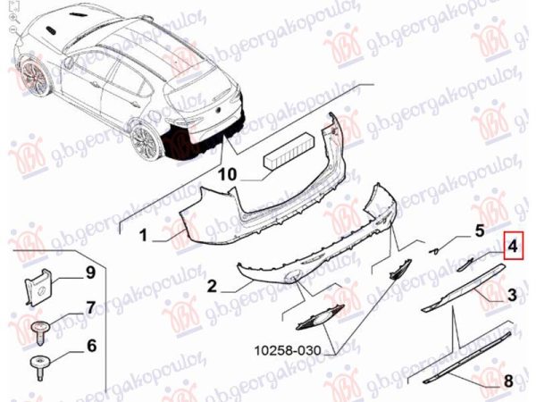 REAR BUMPER REFLECTOR (O)
