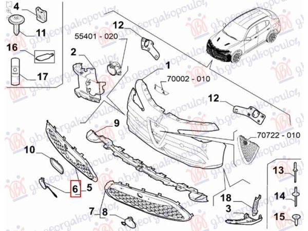 TOW HOOK COVER FRONT (O)