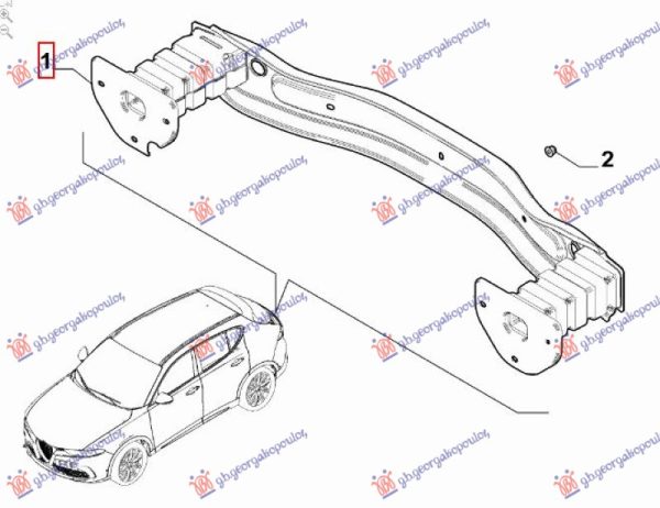 REAR BUMPER REINFORCEMENT (O)