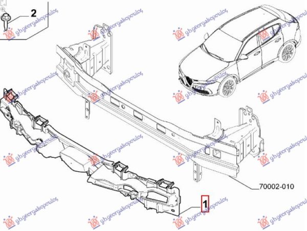 FRONT BUMPER ABSORBER (O)