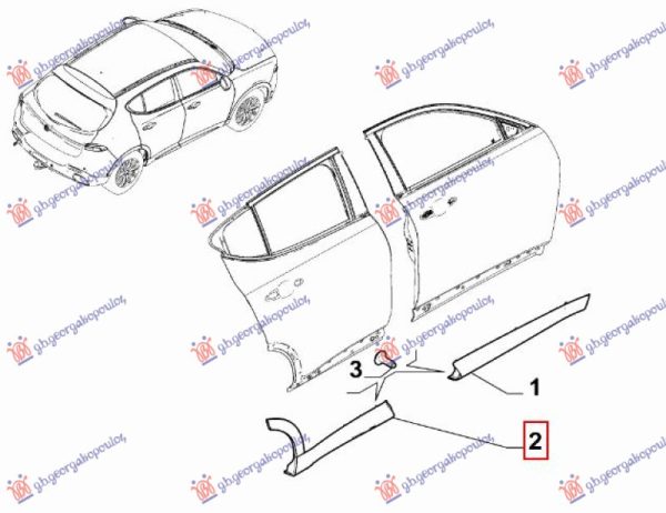 REAR DOOR MOULDING (O)