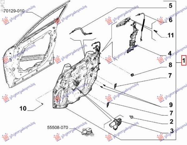 FRONT WINDOW REGULATOR ELECTRIAL (W/O MOTOR) (W/PANEL) (O)