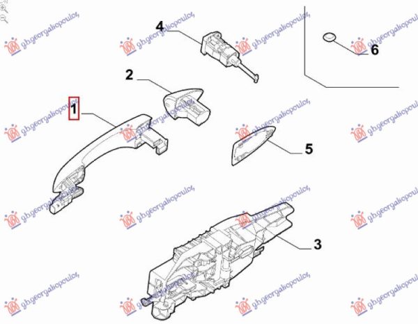 DOOR HANDLE OUTER FRONT (KEYLESS) (O)