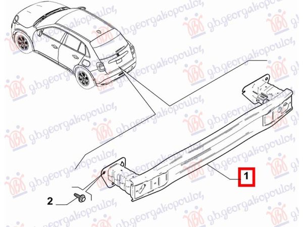 REAR BUMPER REINFORCEMENT (ELECTRIC) (O)