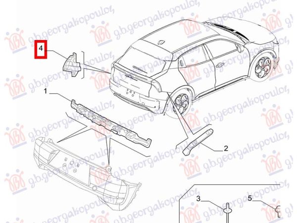 REAR BUMPER BRACKET (O)