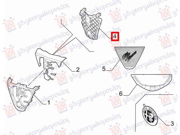 GRILLE INNER (O)