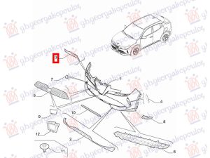 HEAD LAMP MOULDING (O)