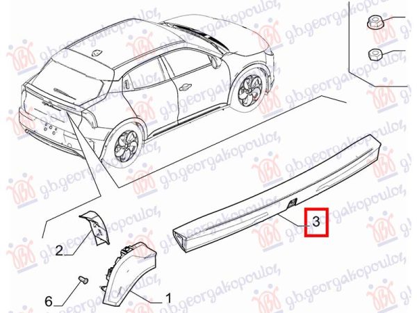 TAIL LAMP CENTER (O)