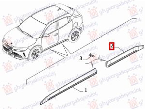 REAR DOOR MOULDING (O)