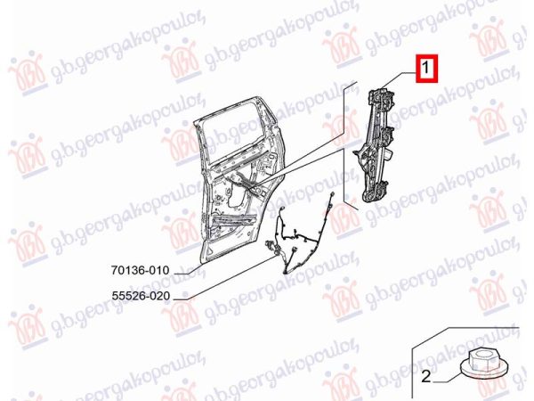 REAR WINDOW REGULATOR ELECTRICAL (O)