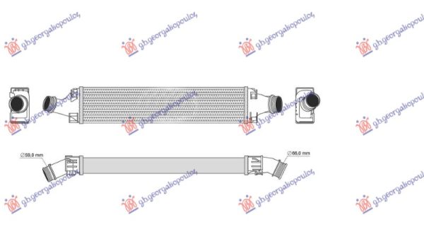 HLADNJAK INTERKULERA 2.0 TFSI BENZIN - 3.0 DIZEL TDI (720x144x80)