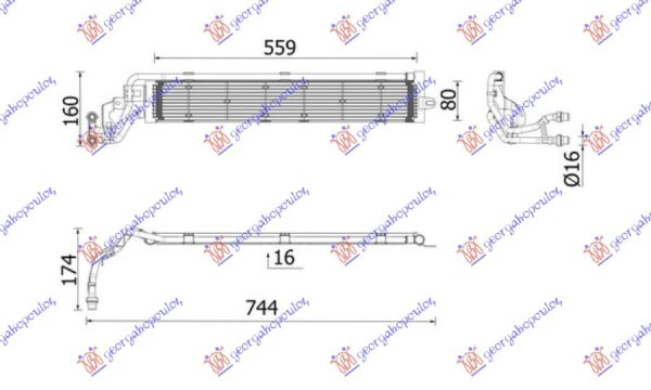 HLADNJAK MOTORA DODATNI 1.4 BENZIN/HIBRID (551x820) (MAHLE PREMIUM LINE)