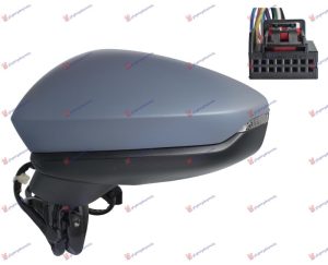 RETROVIZOR ELEKTRICNI PM (MIGAVAC LED) (6 PIN) (A KVALITET) (KONVEKSNO STAKLO) DESNO