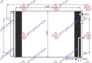 HLADNJAK KLIME BENZIN/DIZEL (OSIM ZA 3.0/4.0 TFSi) (660x44x6)