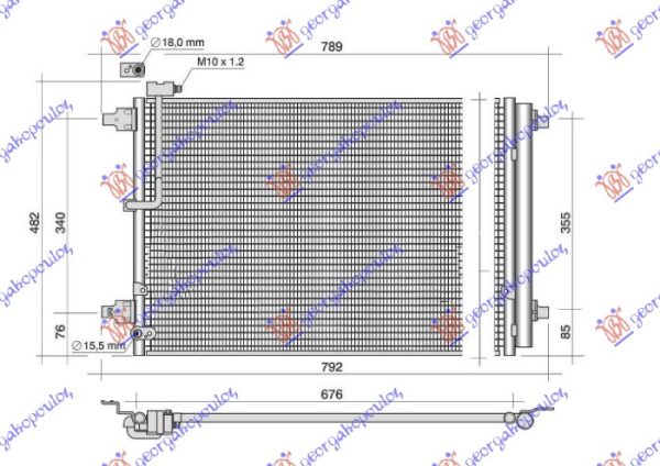 HLADNJAK KLIME 2.0TFSI/6.3 BENZIN - 3.0/4.2TDI DIZEL (675x440) (NISSENS)