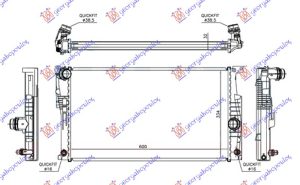 HLADNJAK MOTORA 1.5/2.0-3.0 (118i/125i N20 135) BENZIN (AUTO) (600x334x32) (KOYO)