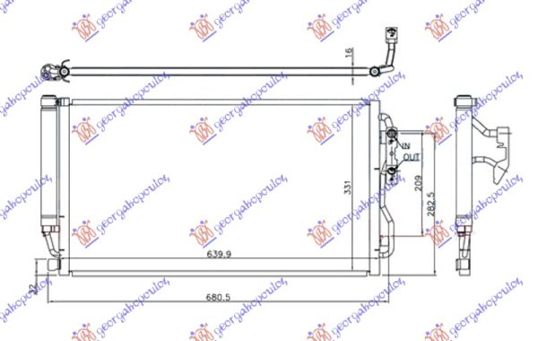CONDENSER 3.0 (M135i) AUTOMATIC PETROL (600x345x16) (KOYO)