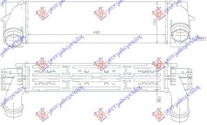 HLADNJAK INTERKULERA 3.0 (30-35dx) DIZEL (495x145x100)