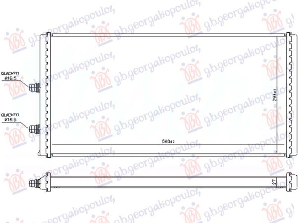 ADDITIONAL RADIATOR 3.0 PETROL M2 (590x294) (VALEO)