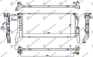 HLADNJAK MOTORA ZA SVE MODELE DIZEL (MAN) (680x298x22)
