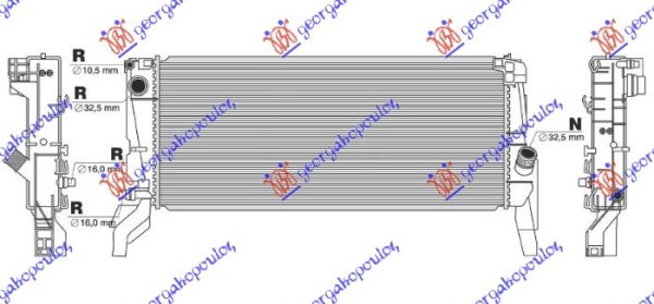 HLADNJAK MOTORA 2.0 BENZIN (AUTO) (677x298) (2 CEVI)
