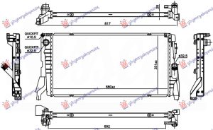 HLADNJAK MOTORA 1.5 (216i/218i) BENZIN (MAN/AUTO) (680x351x26)