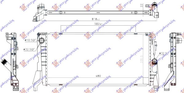 HLADNJAK MOTORA 1.5 (216i/218i) BENZIN (MAN/AUTO) (680x336x22)
