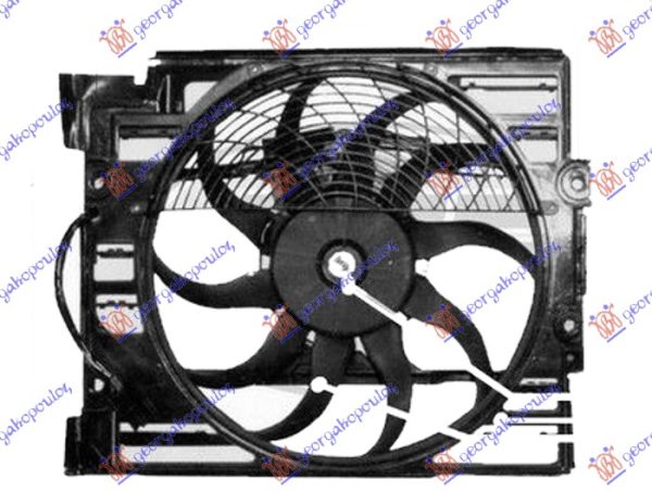 VENTILATOR KOMPLET (BENZIN) (400mm) (4 PIN)