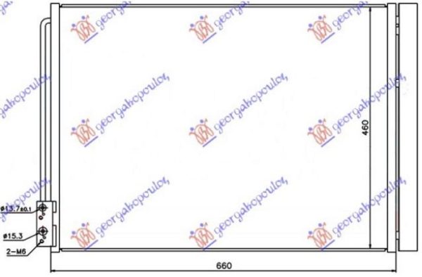 CONDENSER PETROL/DIESEL (625x470x16) TYPE BEHR (>/F07) (KOYO)