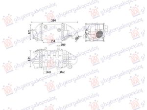 RADIATOR INTERCOOLER 4.4 PETROL (154x126) (MAHLE BEHR PREMIUM LINE)