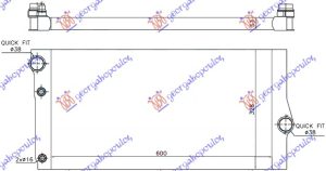 HLADNJAK MOTORA ZA SVE MODELE DIZEL (: GT/F07) (600x310x32)