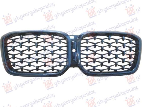 GRILLE PAINTED BLACK (HONEYCOMB) (W/CAMERA HOLE) (M-SPORT)