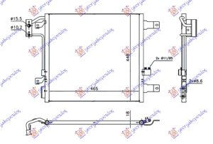 HLADNJAK KLIME 3.6/3.8i BENZIN - 2.8 CRD DIZEL (AUTO) (470x450x18) -12