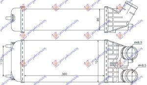 HLADNJAK INTERKULERA 1.4-1.6 DIZEL (300x157x80) 48.5mm