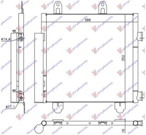 CONDENSER FOR ALL MODELS (390x350x16) R134a (KOYO)