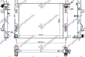 RADIATOR PETROL/DIESEL (+ A/C ) (510x408x27) 2012- (VALEO)