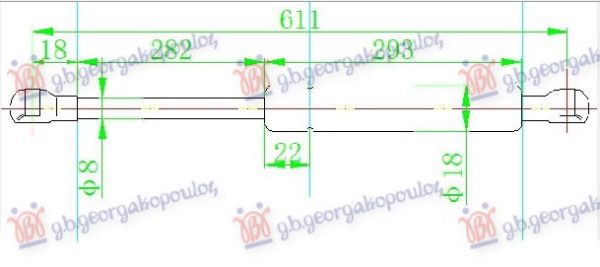AMORTIZER GEPEK VRATA KARAVAN (605L-480N)