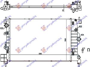 HLADNJAK MOTORA 1.6 16v BENZIN (MAN) (580x400x16)