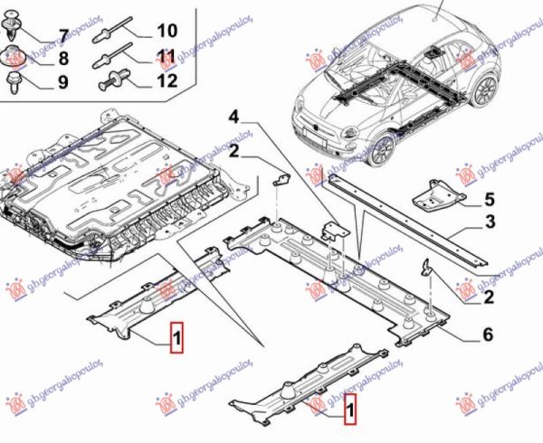 UNDERBODY COVER FRONT PLASTIC (O)